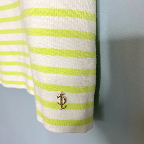 Juicy Couture Lime Green White Mini Dress Lace Up Tunic Size Small TShirt Dress - Picture 8 of 12